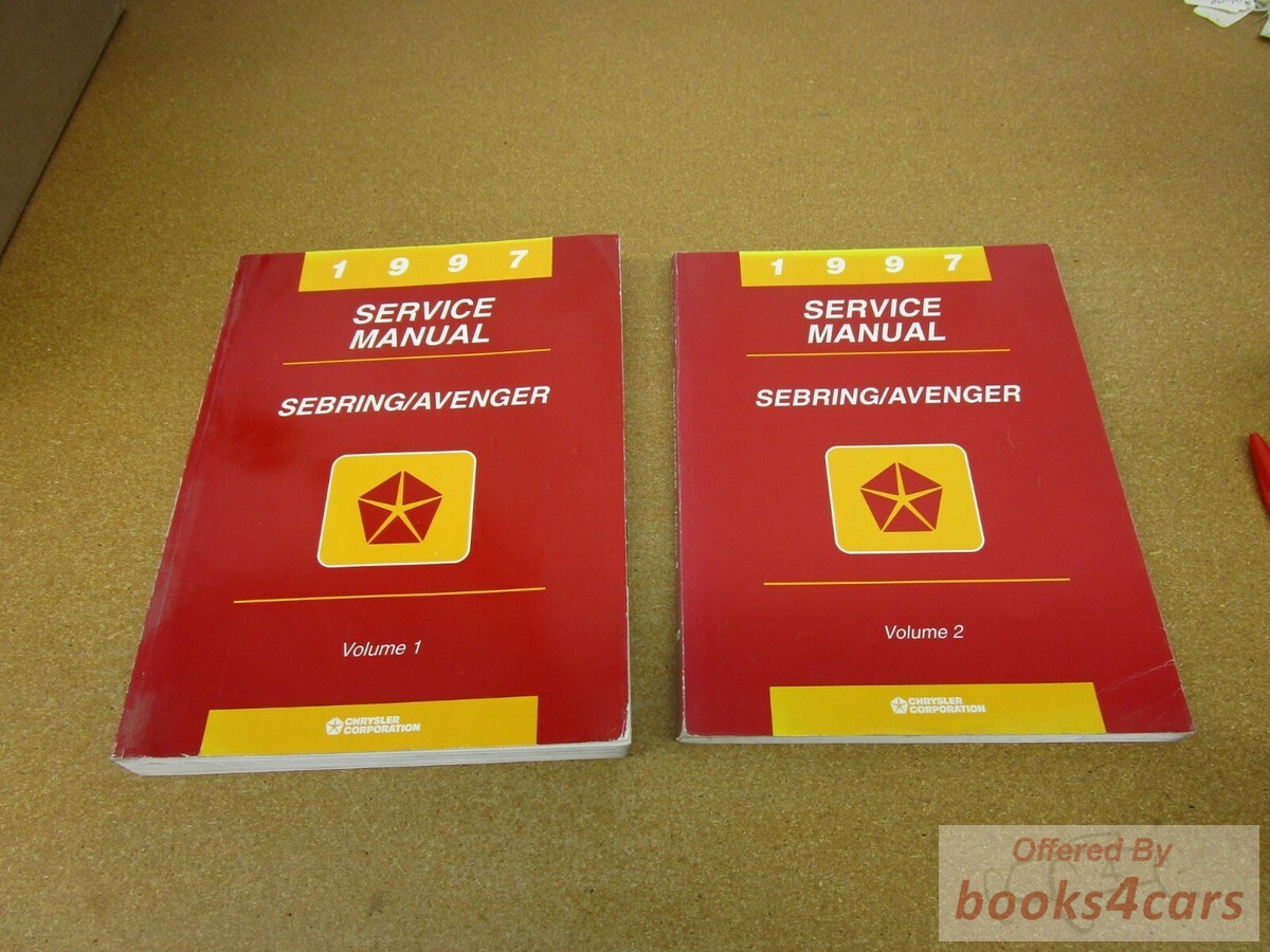 view cover of 1997 Sebring Avenger coupe shop Service repair Manual for Chrysler & Dodge 2-volume set