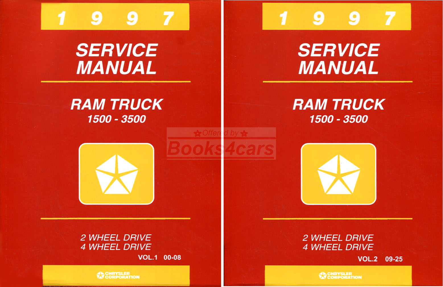 view cover of 1997 Ram Truck 1500-3500 Shop Service Repair Manual by Dodge Truck with complete coverage including all engines, both Gas & Diesel.