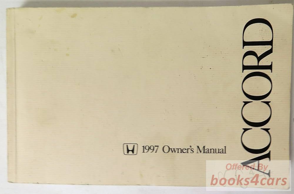 view cover of 1997 Accord 4-door Owners Manual by Honda