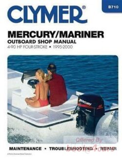 view cover of 1995-2000 4 90 hp Four Stroke Outboards Marine Shop Service Repair Manual, 550 pages by Clymer for Mercury and Mariner