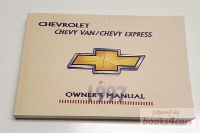 view cover of 1997 Express van owners manual by Chevrolet