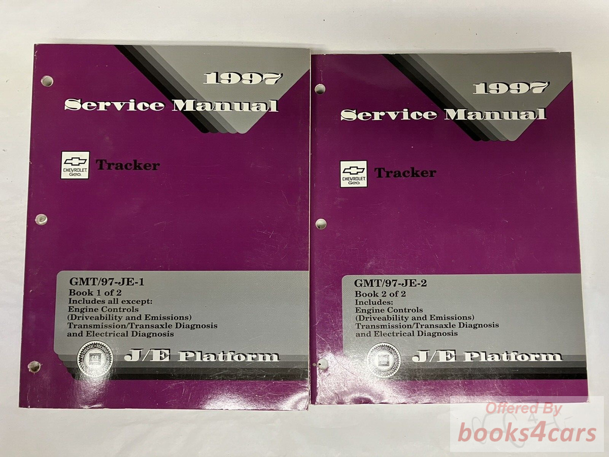 view cover of 1997 Tracker shop Service repair Manual by Geo Chevrolet 2 volume set
