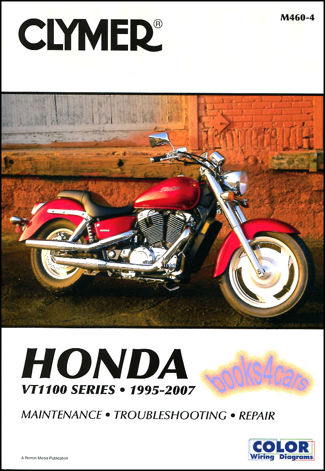 view cover of 1995-2007 VT1100 C Shadow Spirit C2 Shadow Sabre C3 American Classic Edition & Tourer Shadow Aero A.C.E. and Shadow Shop Service Repair Manual 555 pages by Clymer for Honda