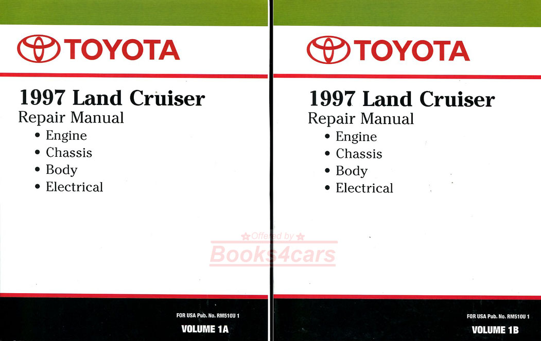 view cover of 1997 Land Cruiser Shop Service Repair Manual by Toyota covering Engine, Chassis Body & Electrical Service and Repair