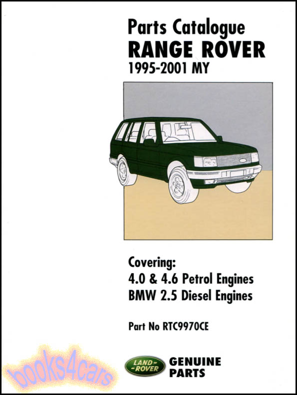 view cover of 1995-2001 Parts Manual Range Rover NAS 4.0 4.6 by Land Rover