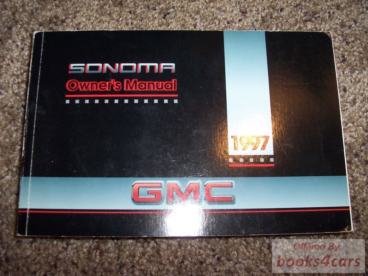 view cover of 1997 Sonoma Owners Manual by GMC