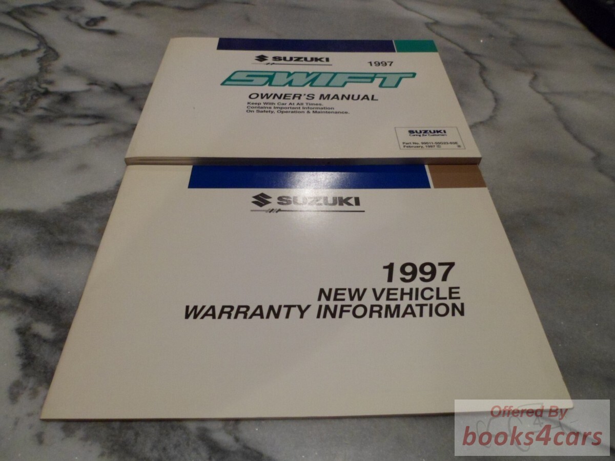 view cover of 1997 Swift Owners Manual by Suzuki