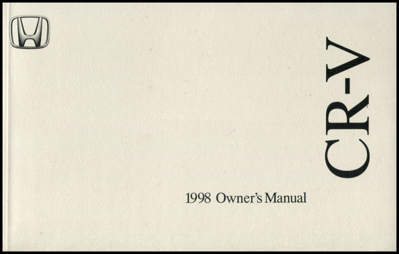 view cover of 1998 CRV Owners Manual by Honda for CR V