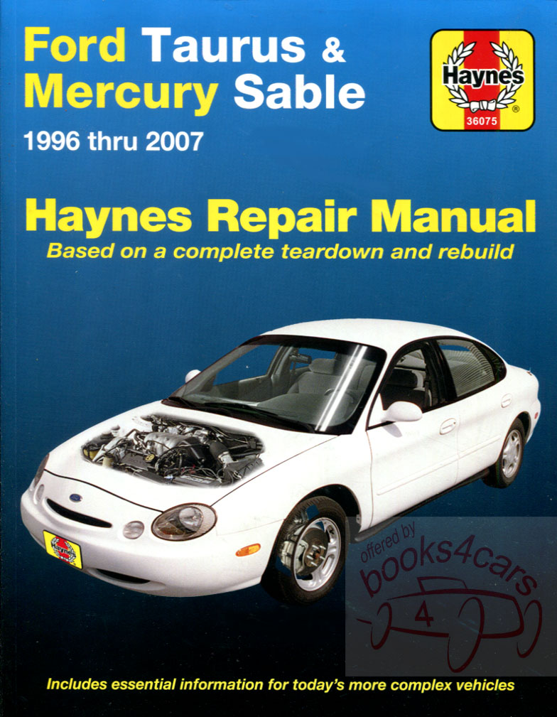 view cover of 1996-2007 Taurus Sable shop service repair manual by Haynes for Ford & Mercury
