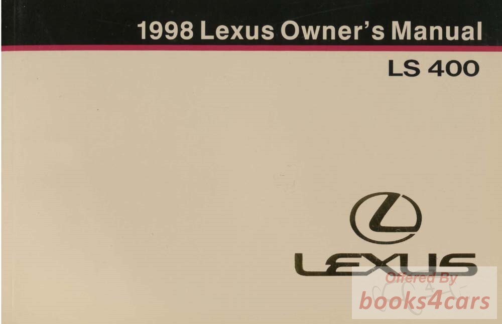 view cover of 1998 LS400 Owners Manual by Lexus