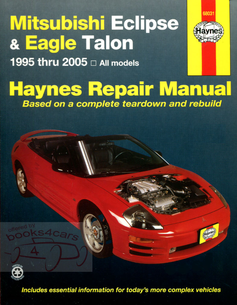 view cover of 1995-2005 Eclipse & Talon Shop Service Repair Manual by Haynes for Mitsubishi & Eagle