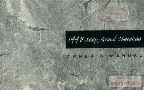 view cover of 1998 Grand Cherokee Owners manual by Jeep