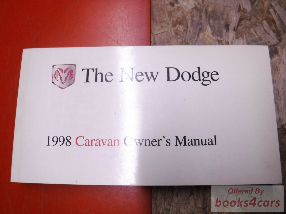 view cover of 1998 Caravan Owners manual by Dodge