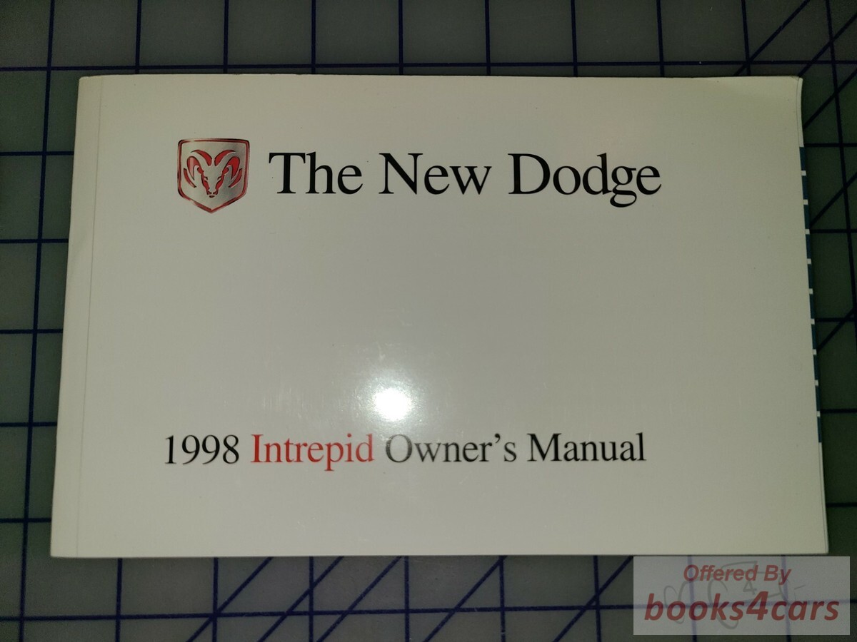 view cover of 1998 Intrepid Owners manual by Dodge