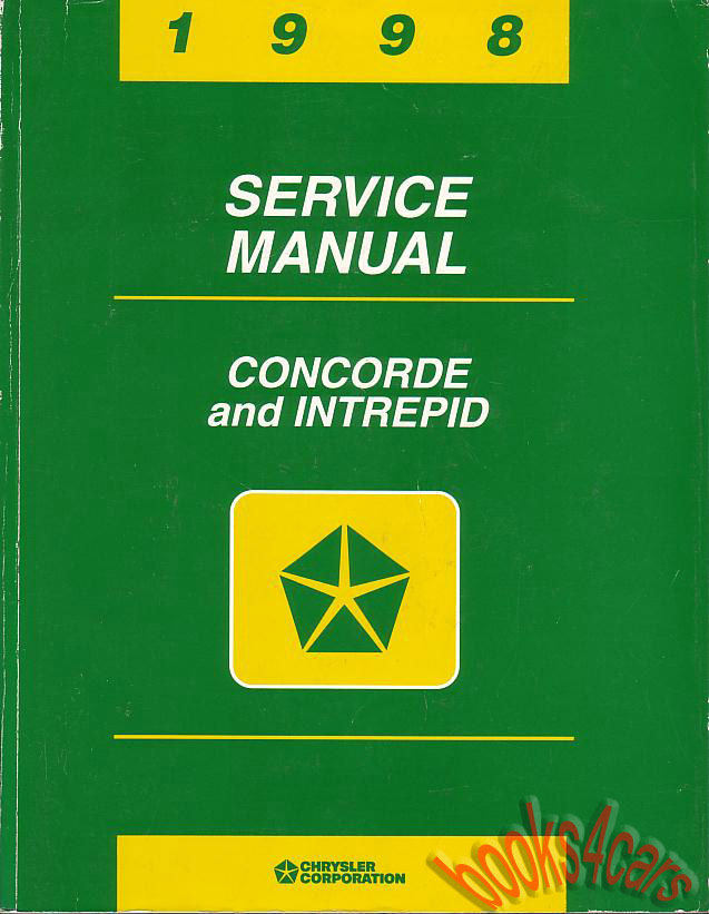 view cover of 1998 LHS Intrepid Vision & Concorde Shop Service Repair Manual by Dodge Eagle & Chrysler