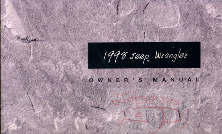 view cover of 1998 Wrangler Owners manual by Jeep