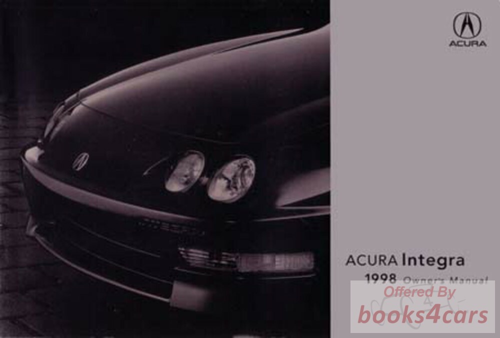 view cover of 1998 Integra Owners Manual by Acura