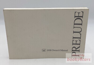 view cover of 1998 Honda Prelude Owners Manual