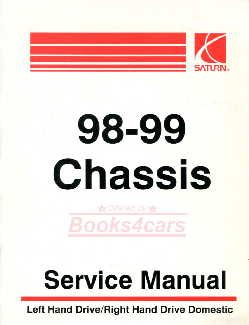 view cover of 1998-1999 Chassis Shop Service Repair Manual by Saturn