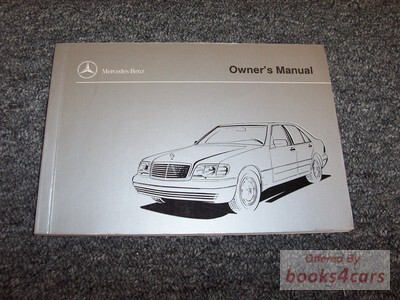 view cover of 1998 S600 owner's manual by Mercedes