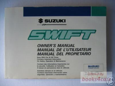 view cover of 1998 Swift Owners Manual by Suzuki
