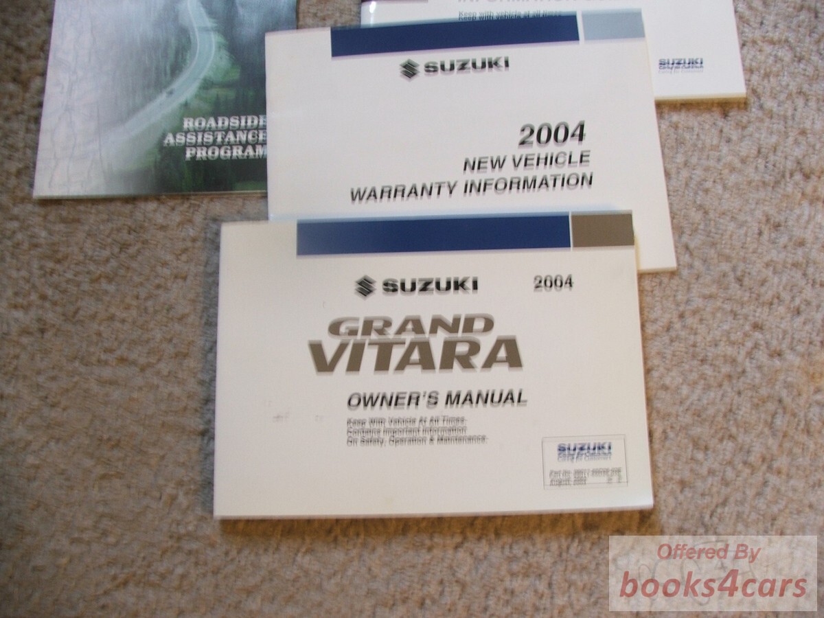 view cover of 2004 Suzuki Grand Vitara Owners Manual by Suzuki
