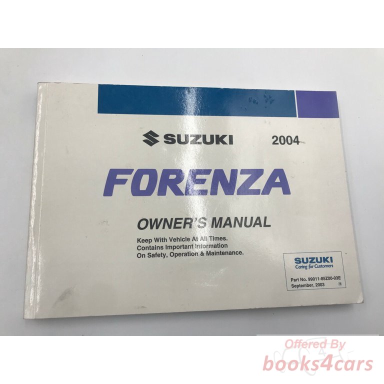 view cover of 2004 Forenza Owners Manual