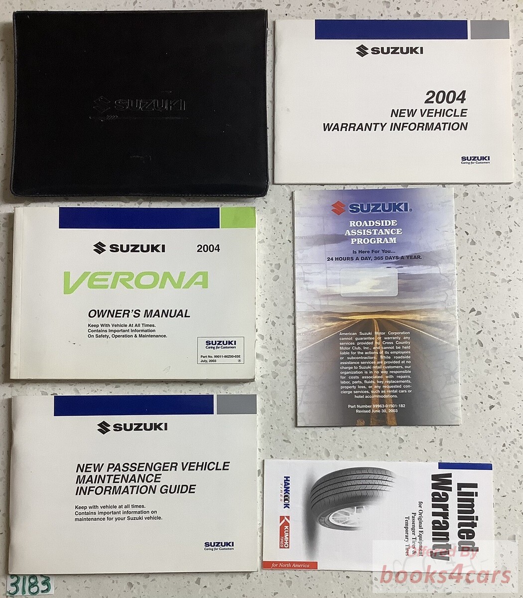 view cover of 2004 Verona Owners Manual by Suzuki