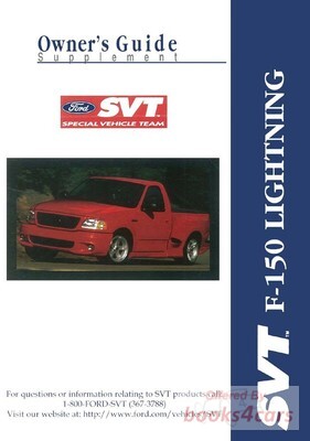 view cover of 1999 F150 Lightning SVT pickup owners manual by Ford truck