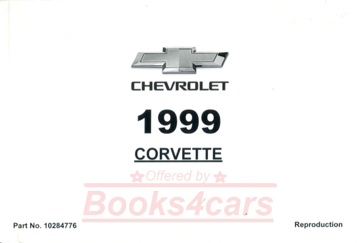 view cover of 1999 Corvette owners manual by Chevrolet