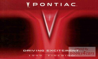 view cover of 1999 Firebird Owners manual by Pontiac 386 pages