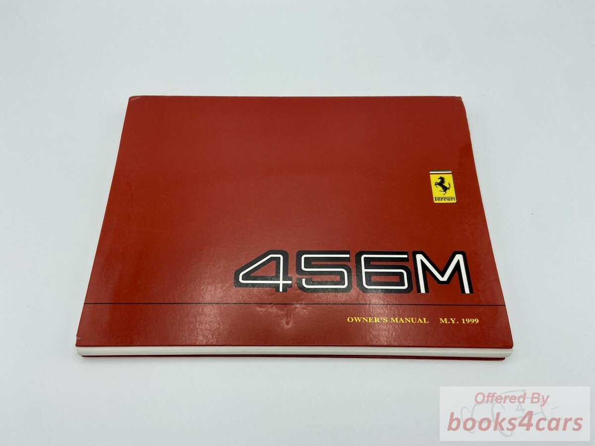 view cover of 456M Owners Manual by Ferrari