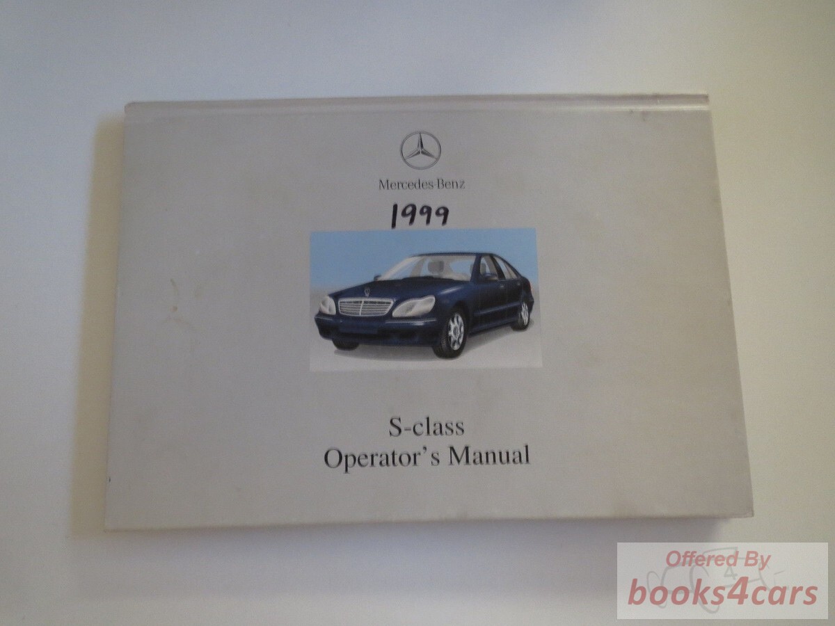 view cover of 1999 Mercedes S Class Owners Manual