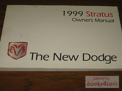 view cover of 1999 Stratus Owners manual by Dodge