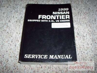 view cover of 1999 Frontier Shop Service Repair Manual by Nissan for V6 3.3L models