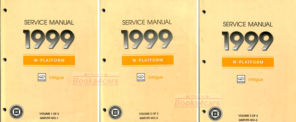 view cover of 1999 Intrigue Shop Service Repair Manual 3-Vol. Set by Oldsmobile