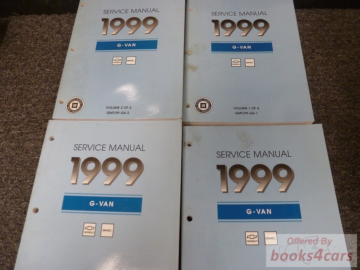 view cover of 1999 Van Shop Service Repair Manual by Chevrolet & GMC Truck for G-Van Savana & Express: Large 4-volume Set