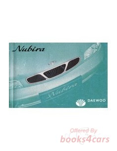 view cover of 1999 Nubira owners manual by Daewoo.
