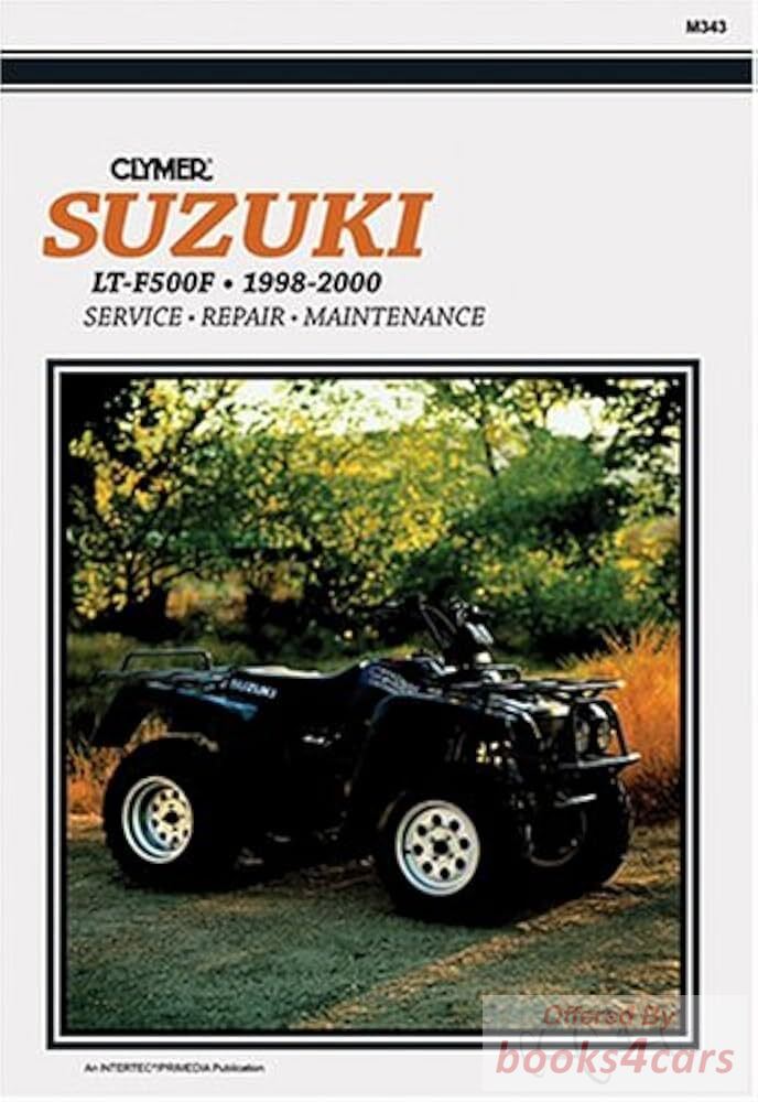 view cover of 1998-2000 Suzuki All Terrain LT 500F Quadrunner Shop Service Repair manual, 353 pages by Clymer