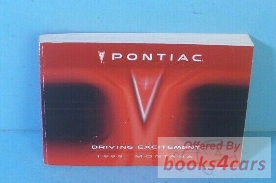 view cover of 1999 Pontiac Montana Owners Manual by Pontiac