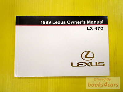 view cover of 1999 LX470 Owners Manual by Lexus for LX 470