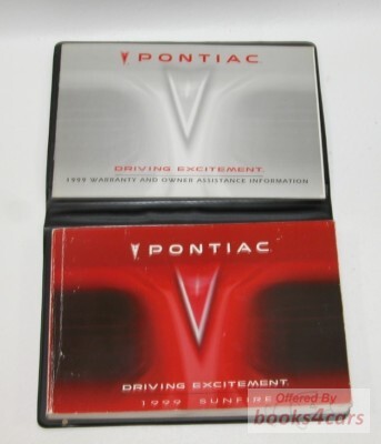view cover of 1999 Sunfire Owners Manual by Pontiac