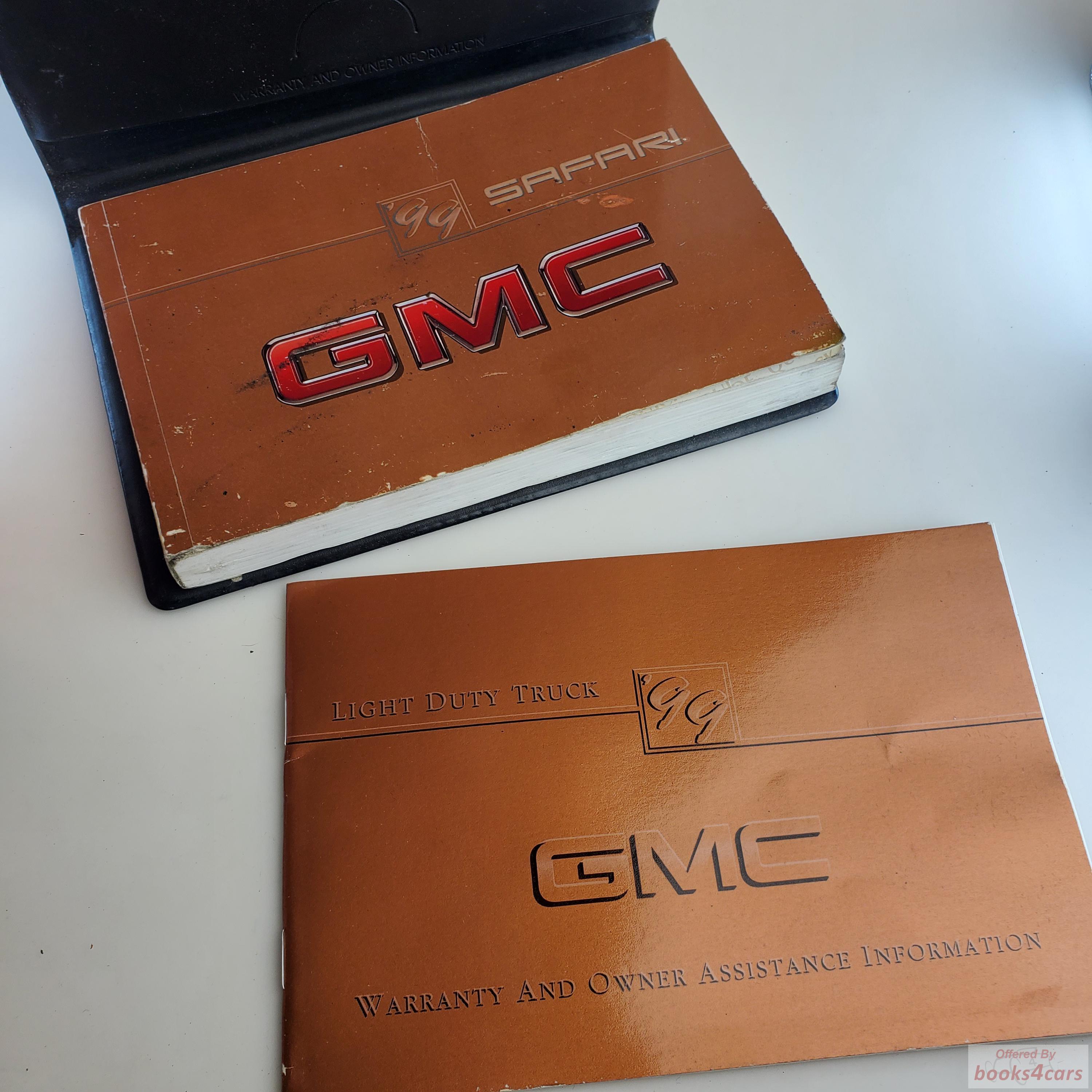 view cover of 1999 Safari Owners Manual by GMC Truck