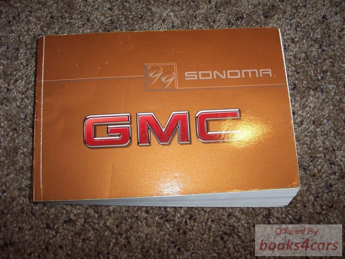 view cover of 1999 Sonoma Owners Manual by GMC