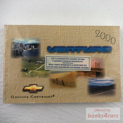 view cover of 2000 Chevrolet Venture Owners Manual by Chevy