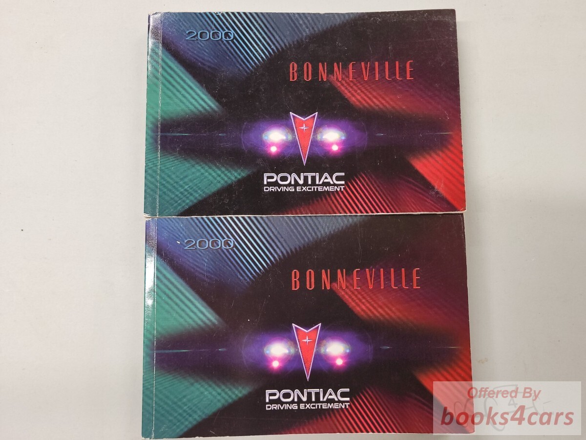 view cover of 2000 Bonneville owners manual by Pontiac