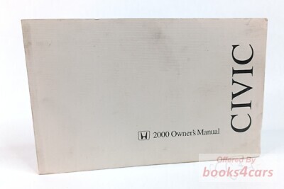 view cover of 2000 Civic Sedan Owners Manual by Honda