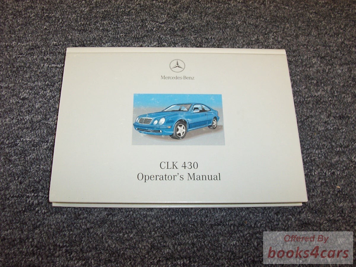 view cover of 2000 CLK 430 Coupe owners manual by Mercedes