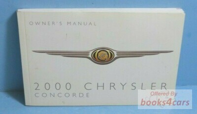 view cover of 2000 Concorde Owners Manual by Chrysler