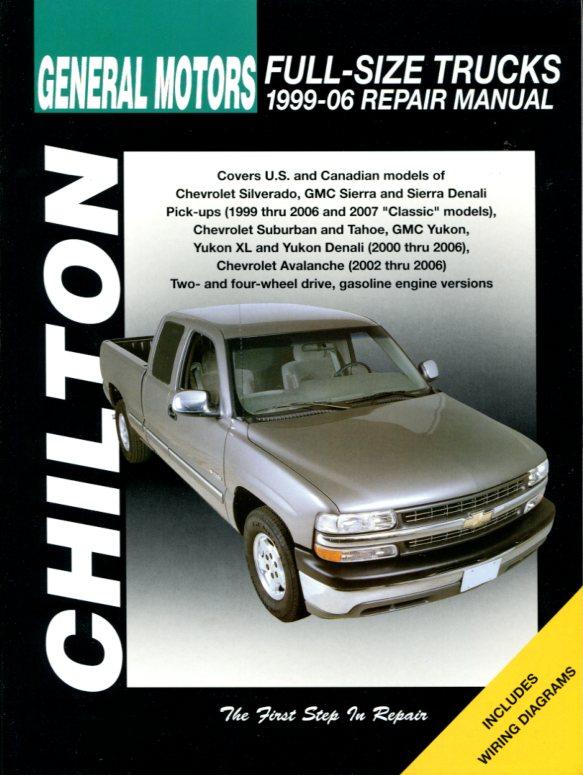 view cover of 1999-2006 Chevrolet GMC CK Shop Service Repair Manual Silverado & Sierra Pickup & 2007 Classic models Suburban & Tahoe Yukon & XL & Yukon Denali & Avalanche 2002-2006 with gas engines by Chilton ( may also be partially applicable to Escalade )